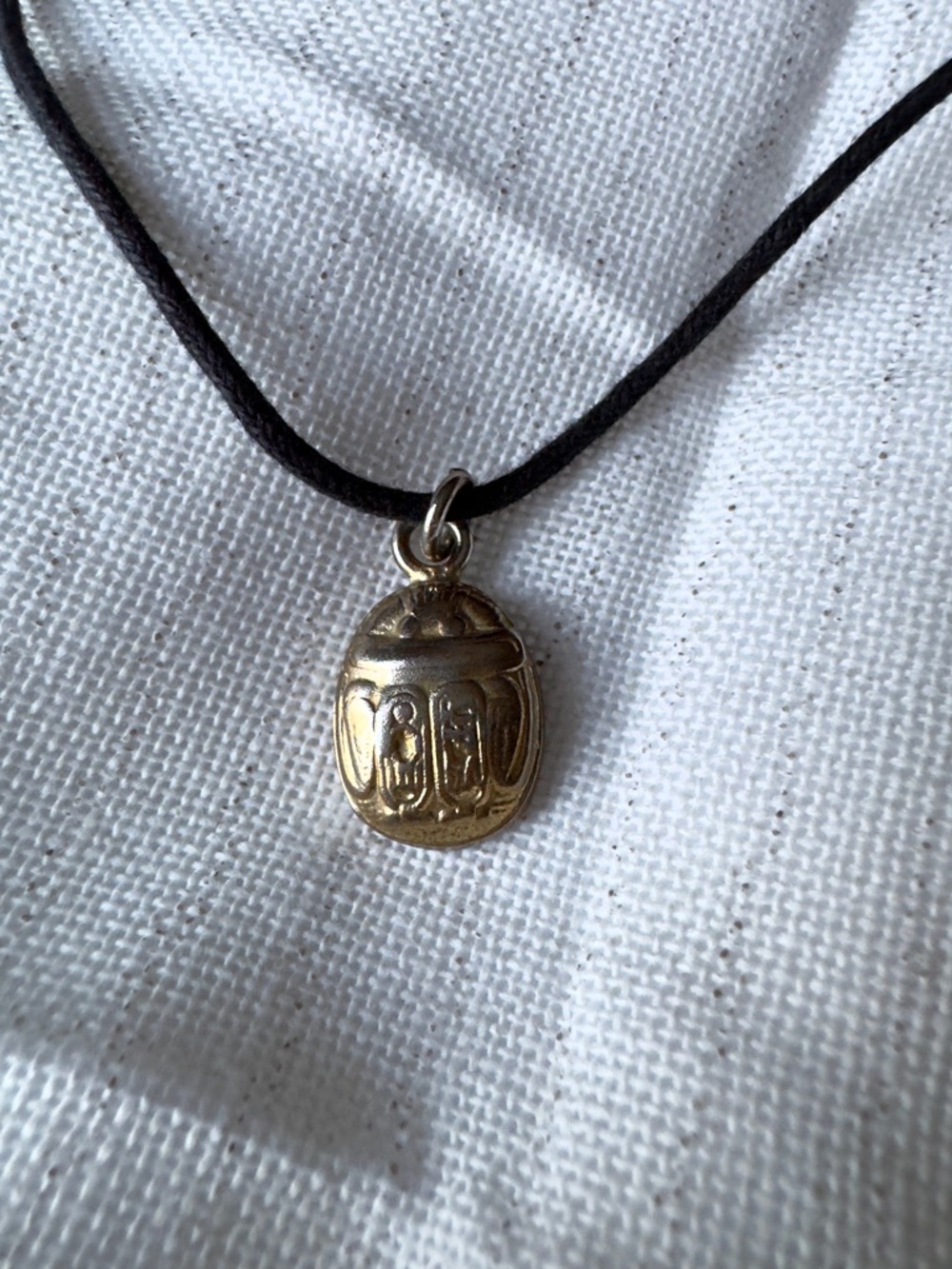 Vintage Scarab Pendant Necklace - Picture 7 of 9